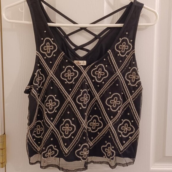 Hollister x Sydney Sierota Beaded Black Tank - Picture 2 of 5